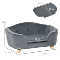 PawHut Water-Resistant Dog Sofa Bed – Grey