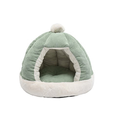Half Enclosed Kennel Dog Bed