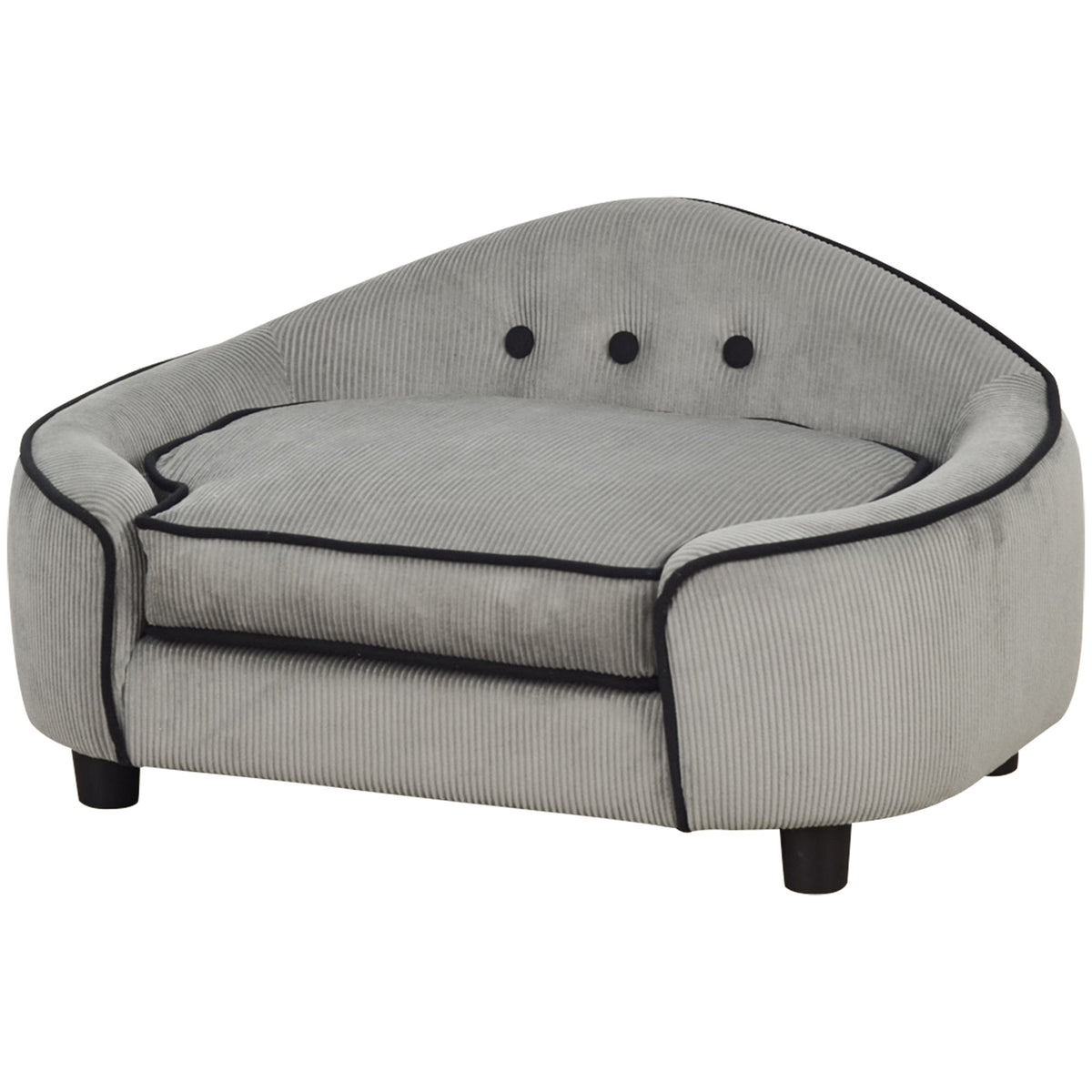 XS & Small Dog Sofa Bed with Washable Cushion – Grey
