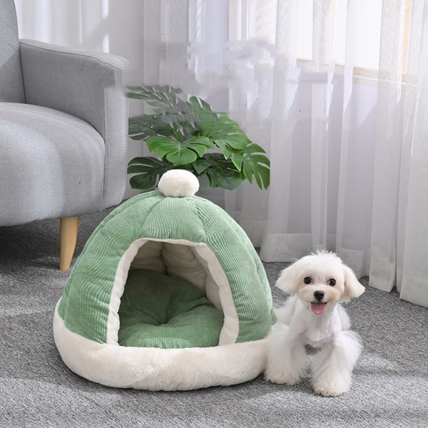 Half Enclosed Kennel Dog Bed